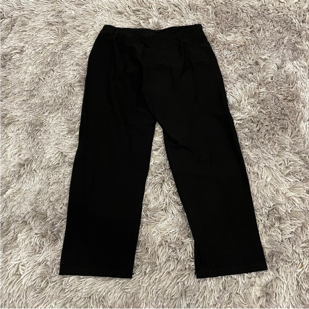 Eileen Fisher Black System Stretch Crepe Pants Large L